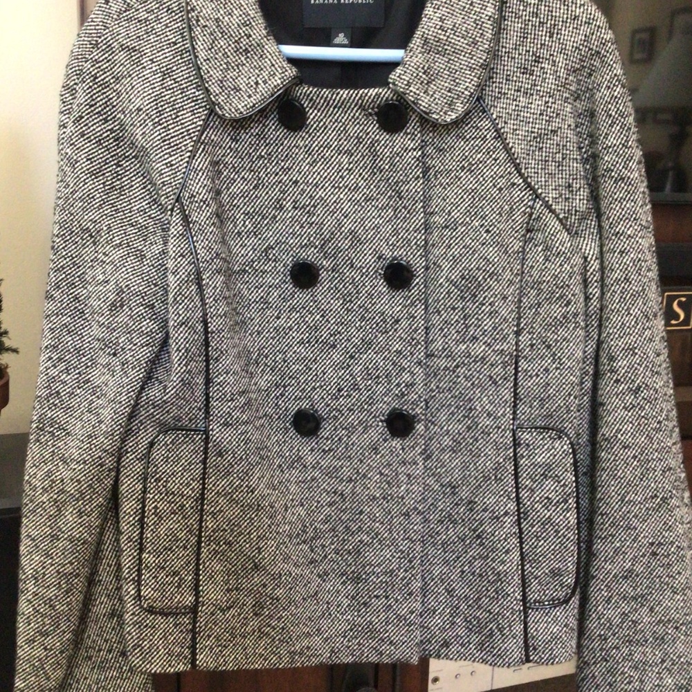 Banana Republic Wool Blend Tweed Blazer 10